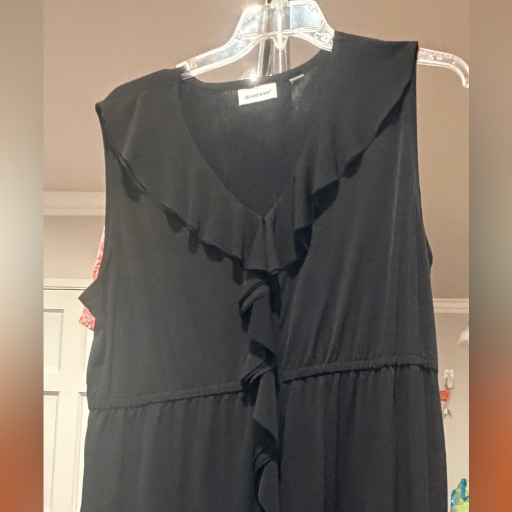 Avenue Elegant Black ruffle dress.